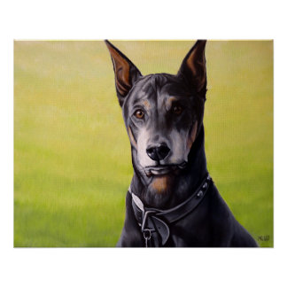 Poster de arte Doberman pinturas de arte de perros