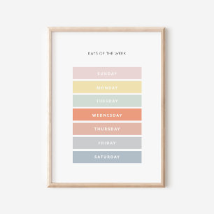 Poster de arte en aula de Montessori