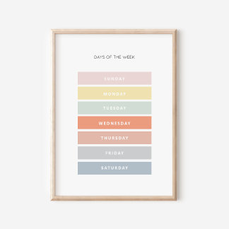 Poster de arte en aula de Montessori