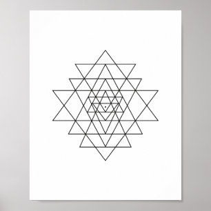 Poster de arte en el muro de geometría sagrada de