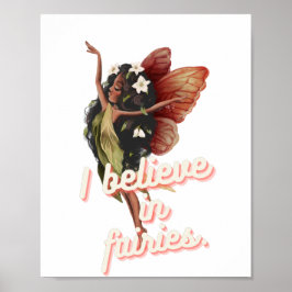 Poster de arte en el muro de hadas