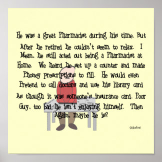 Poster de arte en farmacia retirado "No se puede i