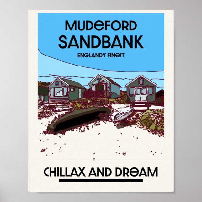 Poster de arte en inglés de Mudeford Sandbank (Frente)