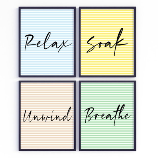 Poster de arte en la pared del baño de Soak Script (Subido por el creador)