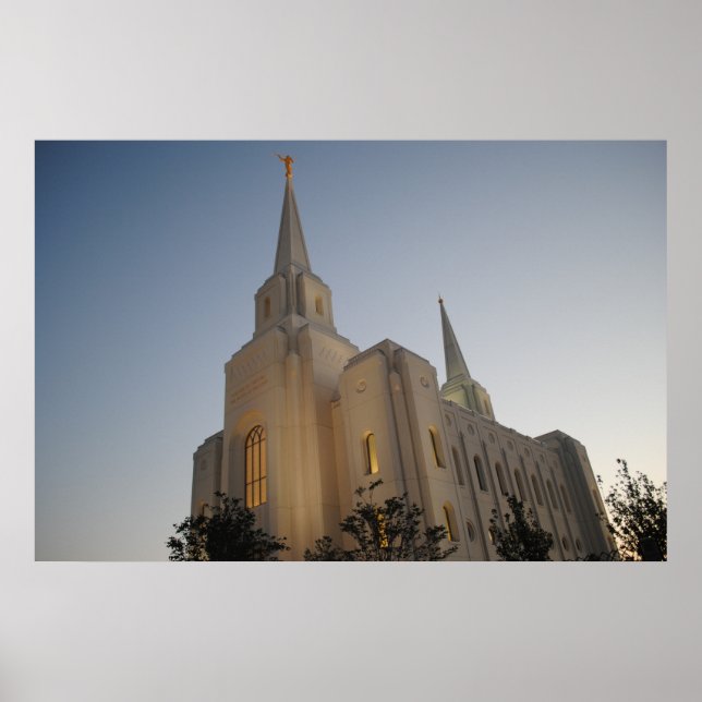 Poster de arte en pared de Brigham City Utah Templ (Frente)