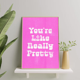 Poster de arte en pared de citas de Bonito de moda