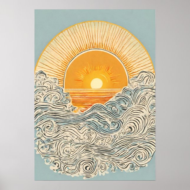 Poster de arte en pared de Ilustracion de sol emer (Frente)