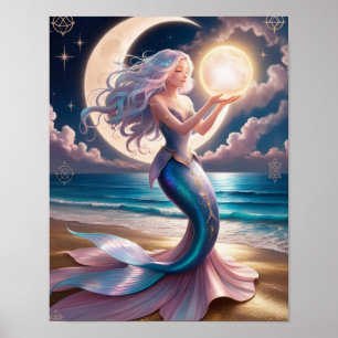 Poster de arte en pared de sacerdotisa celestial