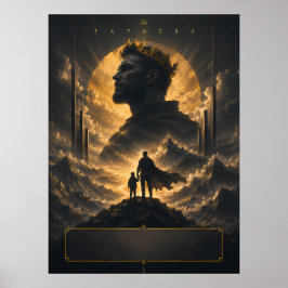 Póster de arte épico de fantasía del padre rey