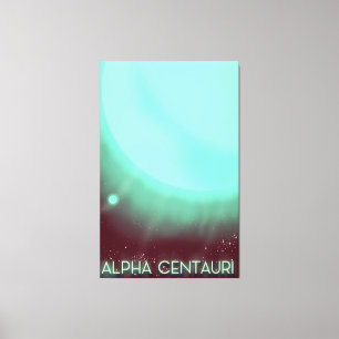 Póster de arte espacial Alpha Centauri