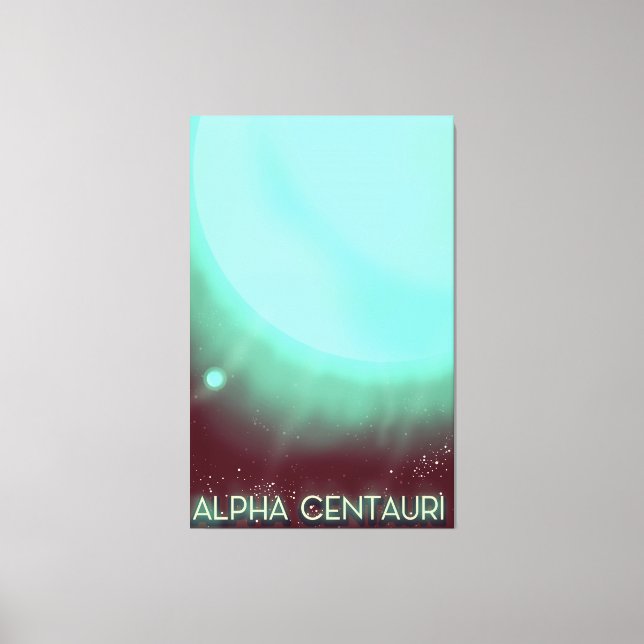 Poster de arte espacial Alpha Centauri (Anverso)