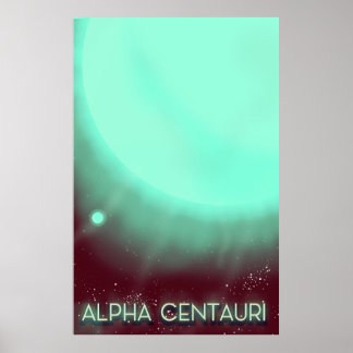 Poster de arte espacial Alpha Centauri