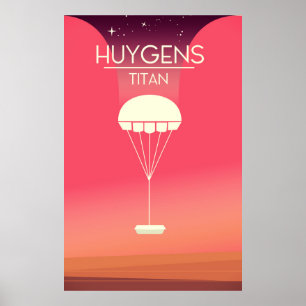 Póster de arte espacial de Titán Huygens.