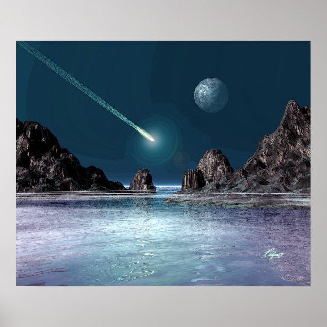 POSTER de arte espacial IMPACT Sci-Fi Retro (Frente)