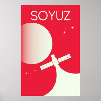 Poster de arte espacial Soyuz