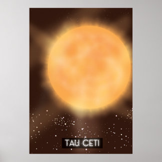 Poster de arte espacial Tau Ceti