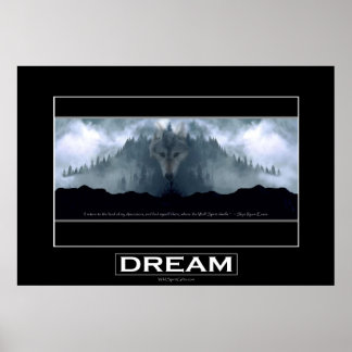 Poster de arte "Espíritu del lobo"