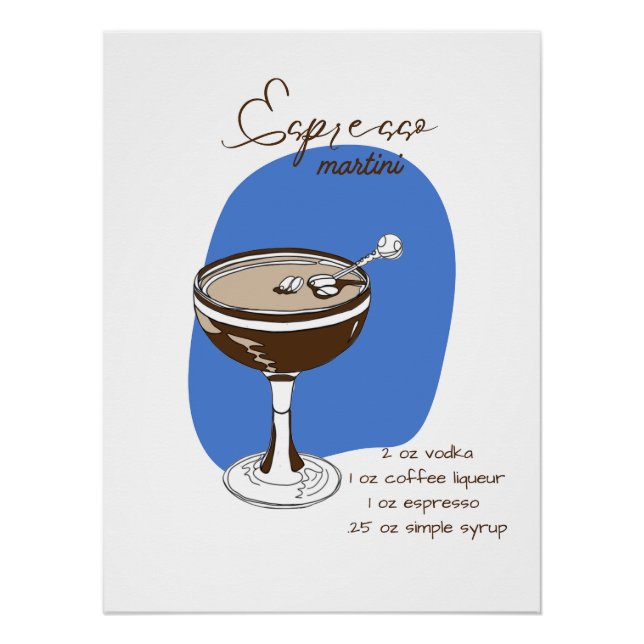 Poster de arte Espresso Martini Bar de MidCentury (Anverso)