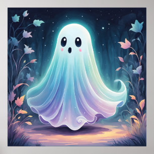 Poster de arte fantasma adorable