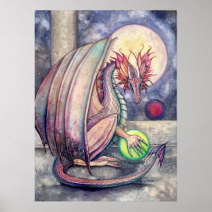 Póster de Arte Fantástico El Perchero del Dragón