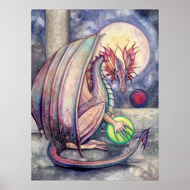Póster de Arte Fantástico El Perchero del Dragón (Frente)