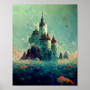 Poster de arte Fantasy Castle encantado