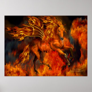 Poster de arte Fantasy Dancer contra incendios