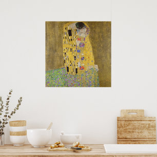 Póster de arte fino Gustav Klimt El Beso