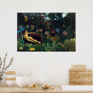Póster de arte fino Henri Rousseau El sueño de la