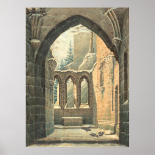 Póster de arte fino Oybin Monaste - Karl Beichling