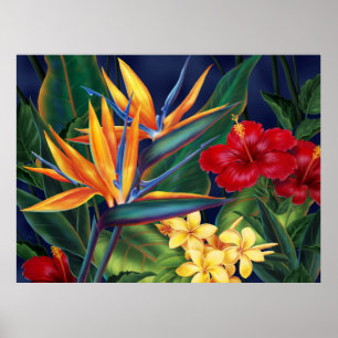 Póster de Arte Fino Paraíso Tropical