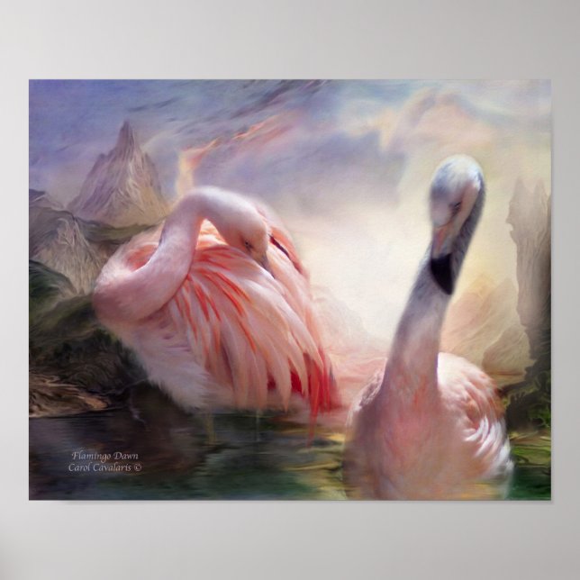 Poster de arte Flamingo Dawn/Imprimir (Frente)