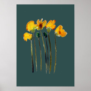 Poster de arte floral