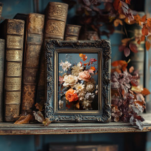 Poster de arte floral de otoño