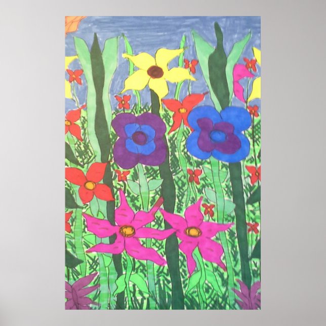 Poster de arte floral popular de Lush Garden Boho  (Frente)