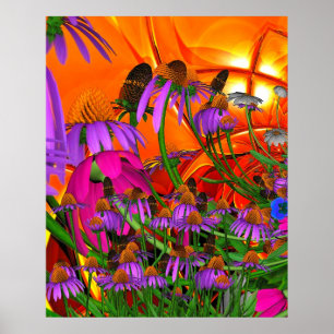 Póster de arte Flores de sol