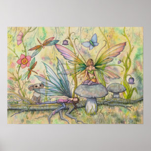 Poster de arte Flower Fairy Fantasy Impresión