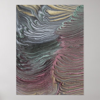 Póster de Arte Fluido Abstracto – Capas de la Tier