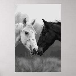 Poster de arte fotográfico de amigos de Horse Love