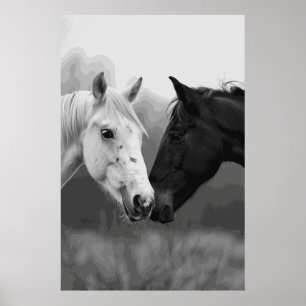Poster de arte fotográfico de amigos de Horse Love