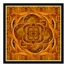 Poster de arte fractal de piedra gemela Ammonita I