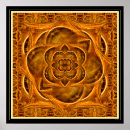 Poster de arte fractal de piedra gemela Ammonita I