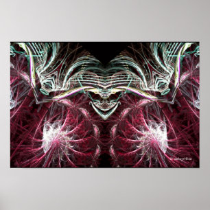 Póster de arte fractal del Joker