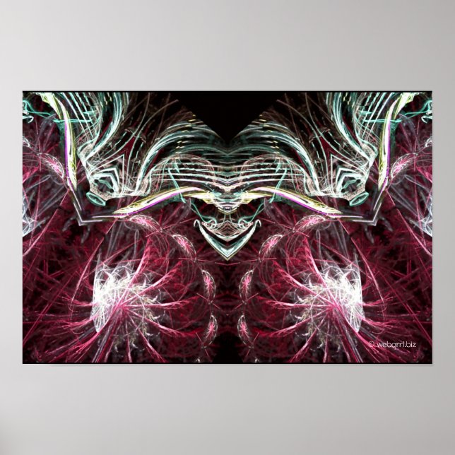 Póster de arte fractal del Joker (Frente)