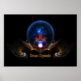 Poster de arte fractal dinámico de Krono