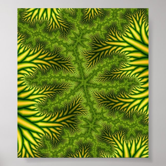 poster de arte fractal "MJ" (Frente)