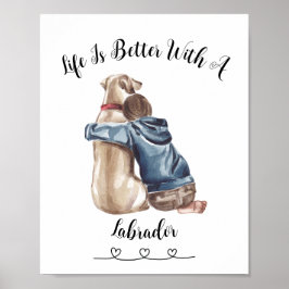 Poster de arte Fun Labrador Wall