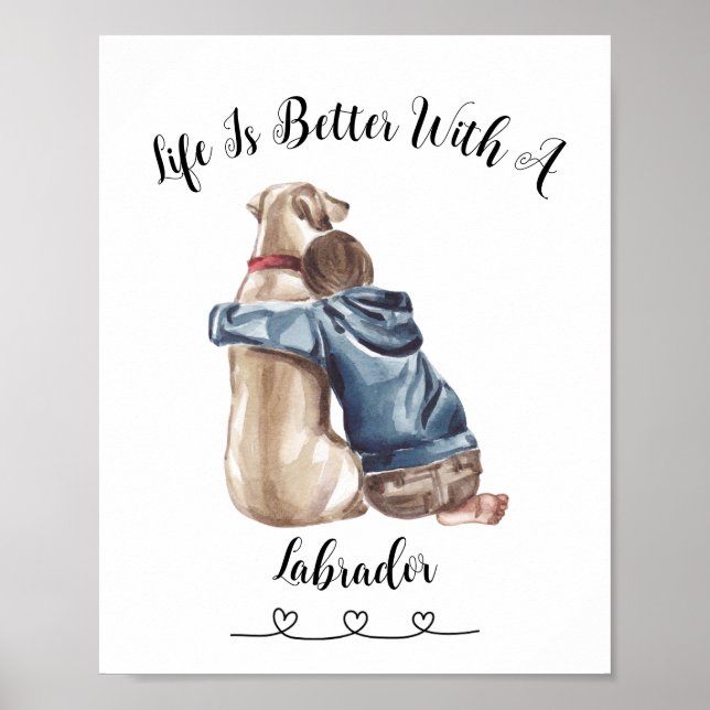 Poster de arte Fun Labrador Wall (Frente)