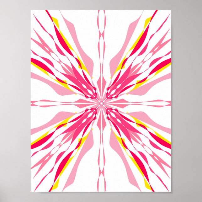 Póster de arte geométrico de explosión de estrella (Frente)