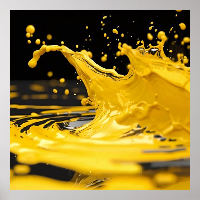 Poster de arte Golden Splash Dynamics (Frente)